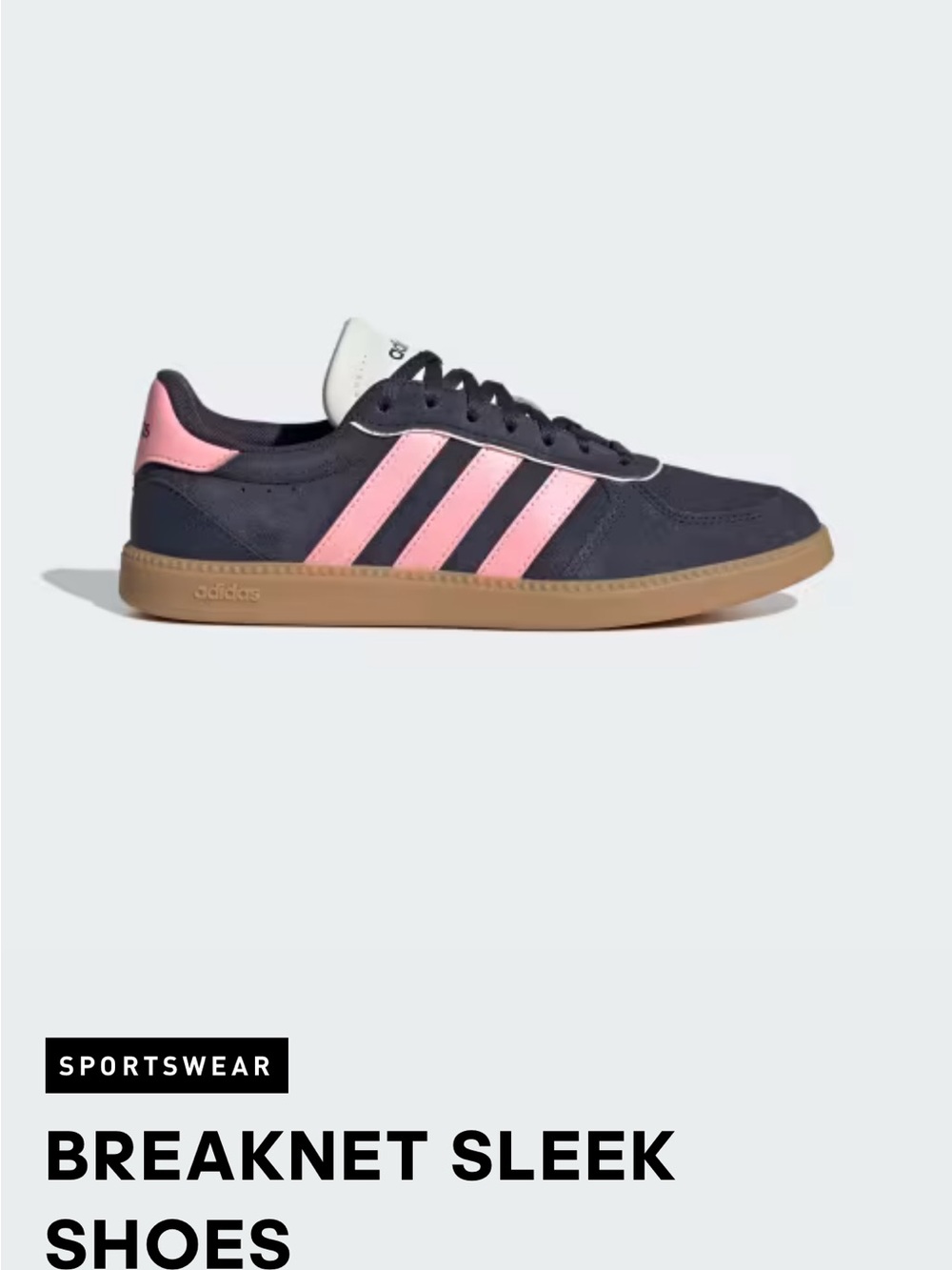 adidas Breaknet Sleek Men's Sneakers — Navy and Pink